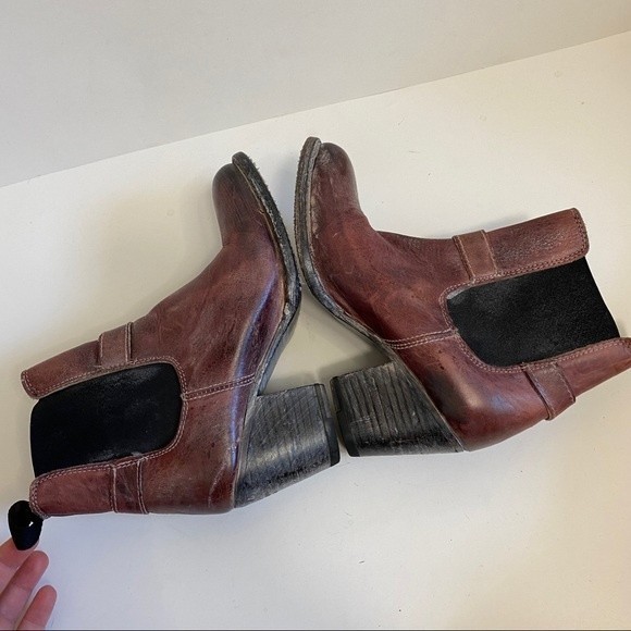 Bed Stu Women's Liberate Rustic Heeled Boot Dark Scarlett 7.5 - Picture 3 of 8